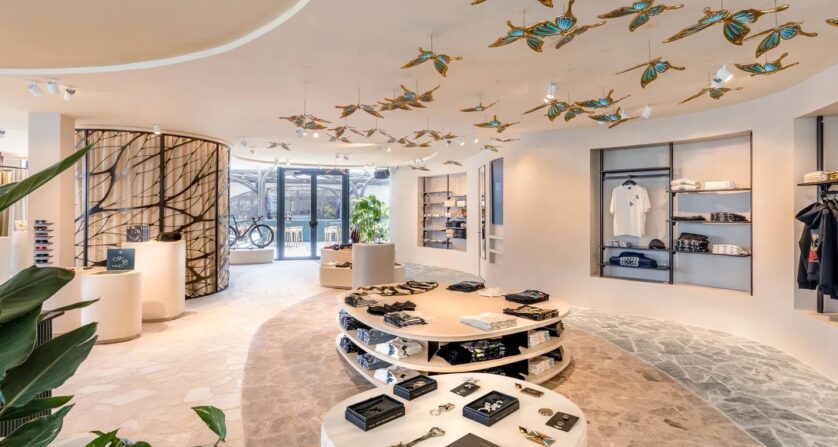 TML opens futuristic concept store in Ibiza with indoor LED screen by Digitopia