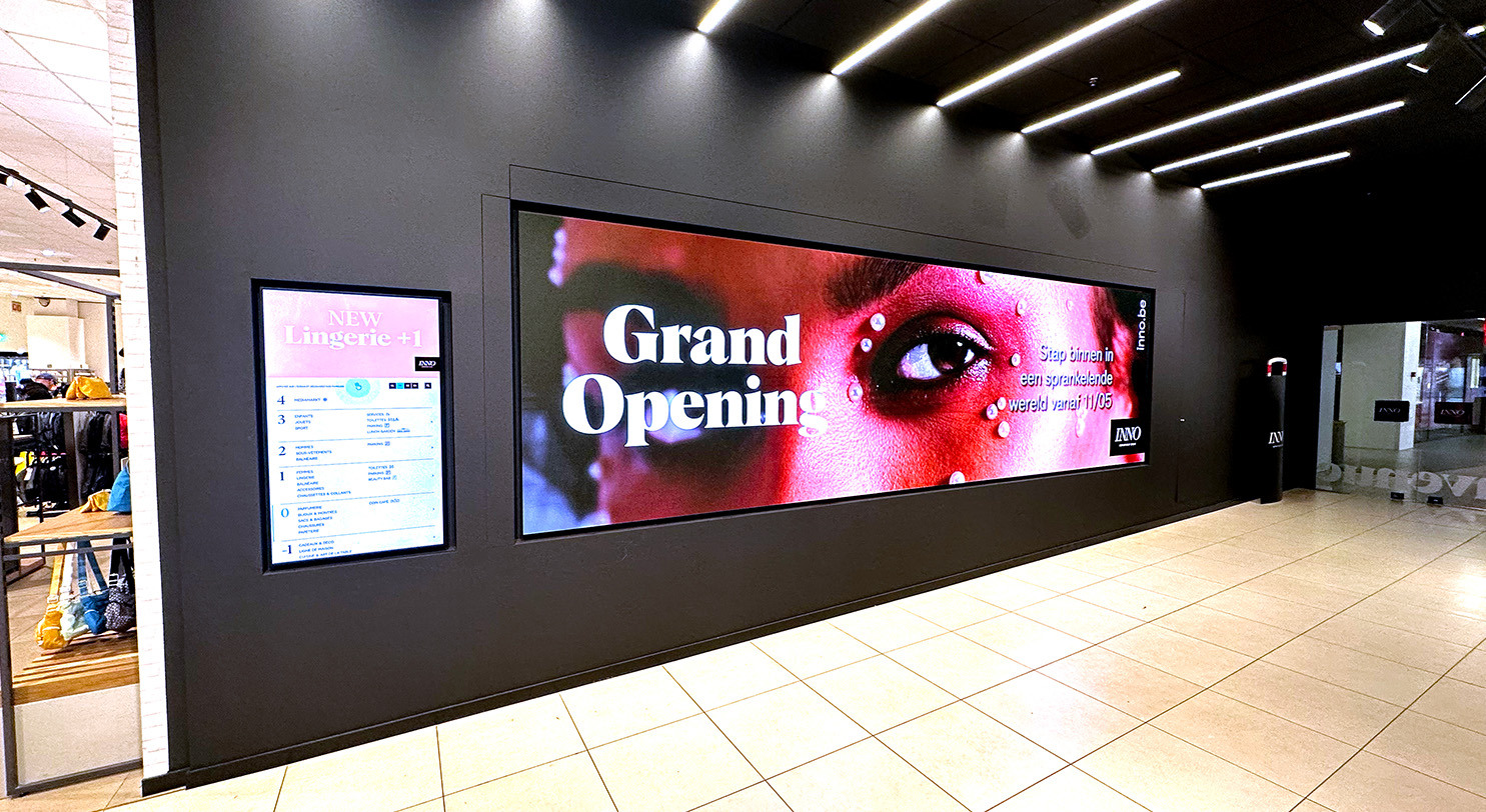 digital signage voor indoorLED schermen en displays bij INNO