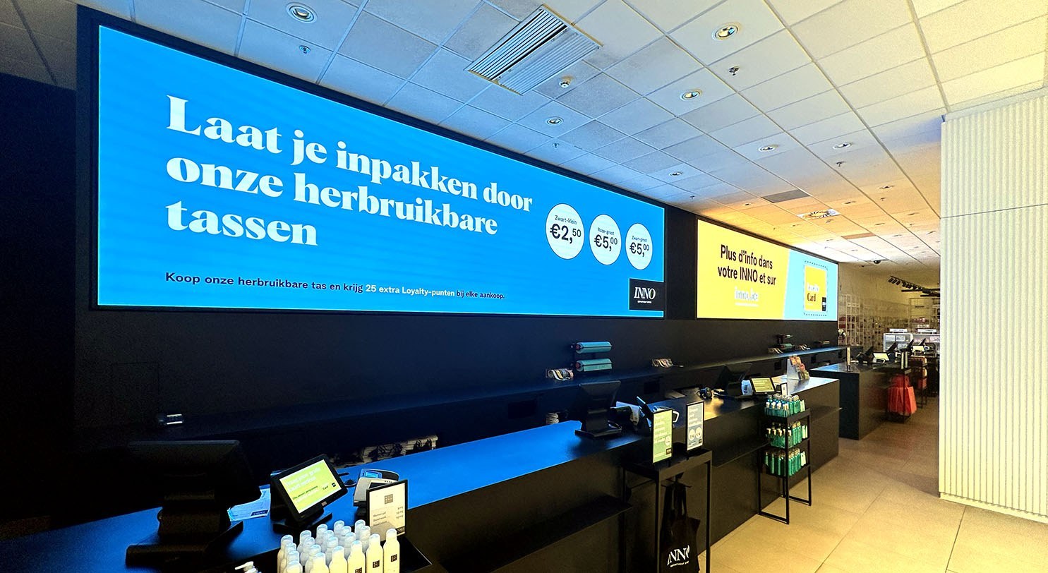 Groote LED schermen in je winkel verbeteren de retail ervaring met digital signage